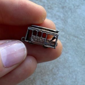 Rare Vintage Cable Car Trolly Jewelry Charm